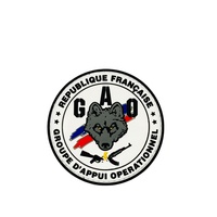 Grossiste Insignes en caoutchouc PVC souple Écusson en caoutchouc plastique excellent résistant Écusson en PVC souple Écusson en caoutchouc cercle avec crochet et boucle