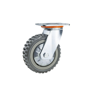Chariot à main industriel Roulettes fixes pivotantes en PVC gris 4 pouces 5 pouces 6 pouces 8 pouces