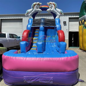 Mega rainbow unicorn inflatable <b>slide</b> for party commercial bounce house kids jumping castle tobogan hinchable - Product Image 6