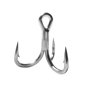 Livraison gratuite ST41 Nouveau modèle à manche court inversé, antirouille, avec <span class=keywords><strong>hameçon</strong></span> triple renforcé 6x, pour leurres durs, jig, VIB, spinner, pièce de rechange - Product Image 1