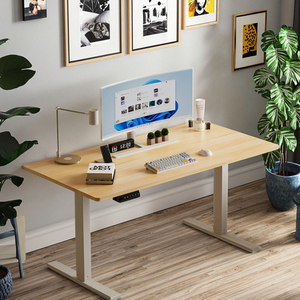 Contemporary Height-Adjustable Smart Electric Standing <strong>Desk</strong> Modern Solid Wood <strong>Computer</strong> <strong>Desk</strong> for Home Office <strong>Study</strong> Bedroom Use - Product Image 3