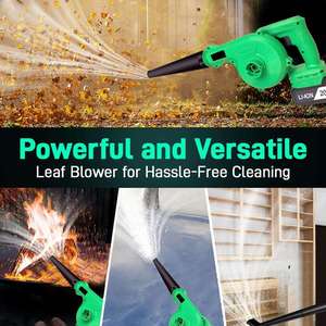 Souffleur à feuilles sans fil 20V avec moteur à balais et 6 réglages de vitesse pour souffleur à feuilles sans fil DIY avec batterie et chargeur - Product Image 5