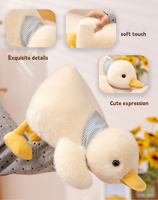 Vente en gros de peluches personnalisées de la marque MEIWEN, canard couché mignon, super doux, imprimé par transfert thermique, rembourrage en coton PP, cadeaux pour enfants