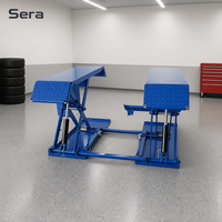 Élévateur automobile Sera 3 tonnes, portable, mobile, à levage moyen, à vérin unique, hydraulique, à commande électrique, type ciseaux, modèle QJY-S2E 5
