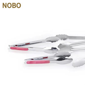 Acier inoxydable <span class=keywords><strong>Ménage</strong></span> Pain Alimentaire Clip Cuisine Clip Anti-brûlure Légumes Barbecue Barbecue Steak Silicone - Product Image 2