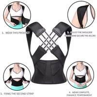 Ceinture de soutien lombaire professionnelle, correcteur de posture, dos avec sangle réglable, attelle d'épaule, ceinture de correction, adolescent, adulte