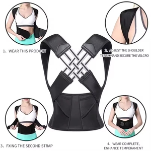 Correcteur de posture dorsal pour femmes et hommes Redresseur d'épaules Réglable Soutien dorsal complet Haut et bas - Product Image 4