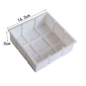 Tangchu Square Nine-grid Silicone Mousse Cake Mold White Mousse Mold Oven <b>Safe</b> DIY Cake Baking <b>Tool</b> - Product Image 3