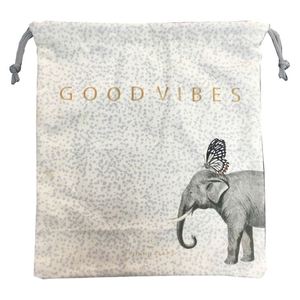 Pochette cadeau en tissu sergé de coton robuste, personnalisable, avec cordon de serrage, anti-poussière, pour voyage, brodée, avec ruban en toile. - Product Image 2