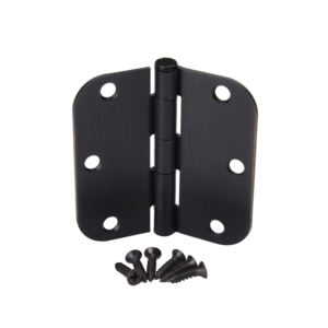 Charnières de porte de placard en gros WEKIS, charnières de porte extérieures robustes et arrondies, charnières pivotantes cachées en métal noir mat - Product Image 4