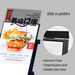 Caja de Luz Publicitaria de 600x1200mm, Carteles LED para Carreteras, Soporte Plegable de Acero, Cubierta de Vidrio Templado, Marco de Aluminio - Product Image 4