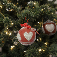 Ornements suspendus en plastique personnalisés, nouveau design, boule enveloppée de papier, décorations pour arbre de Noël