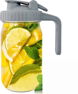 Jarra de Vidrio para Medir Bebidas, Estilo Americano Vintage, para Uso Comercial y Doméstico, Botella de Vidrio para Dispensar Jugos y Bebidas - Product Image 6