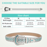 Ceinture rouge en strass pour femme, ceinture western scintillante en cristal, motif à carreaux, accessoire de mode pour soirée