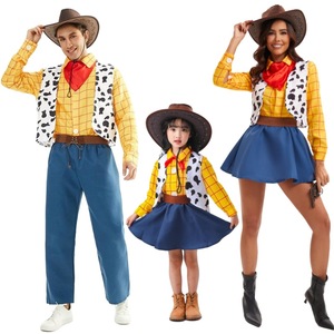 Disfraz de Woody de Toy Story para Niños y Adultos, Conjunto Familiar Unisex, Traje de Vaquero, Disfraz de Halloween, Ropa para Fiestas de Disfraces - Product Image 1