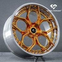 جنوط سيارة مخصصة مزورة 18 19 20 21 22 23 بوصة 3 قطع 5x5x كروم عجلات من سبيكة طبق عميق لسيارة BMW M3 M4 أودي R8 S8 A8