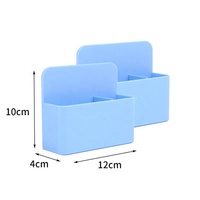 Boîte de rangement de bureau en plastique légère, colorée, créative et durable, forme carrée, porte-stylos magnétique