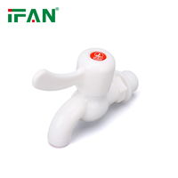 Robinet d'extérieur IFAN en PVC blanc, robinet en plastique UPVC 1/2'' pour vente en gros