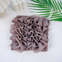 Éponge de Douche Exfoliante en Maille en Forme de Fleur, Brosse Corporelle Durable, 50g, 1 pièce/sac OPP