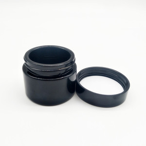 Customized 20g 30g 50g Violet Black Glass Jar Plastic Lid Skin Care Face Cream & <b>Mask</b> <b>Eye</b> Cream Use - Product Image 6