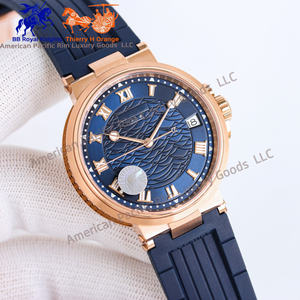 นาฬิกา Bre-guet 2025 รุ่นสั่งทำพิเศษ โลโก้หรูหรา ระบบออโตเมติก กลไกจักรกล สำหรับธุรกิจและคู่รัก ตัวเรือนเหล็ก 904 กระจกแซฟไฟร์ รุ่นเดียวกับ Ronda - Product Image 4