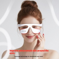 Lunettes de thérapie par lumière rouge 3D pour la beauté des yeux, masseur oculaire léger pour réduire les cernes, les poches et lisser les ridules