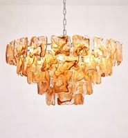 Lustre en verre de Murano de luxe, très vendu, hauteur réglable, garantie 3 ans, pour villa, salon, chambre, LED moderne