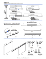 Kit de rails à roulettes robustes de 80 kg pour porte coulissante, système de quincaillerie pour porte coulissante de séparation de pièce pour cloison