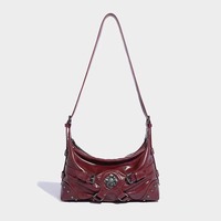 Disponible petit quantité minimale de commande PU Cool sac à main pour filles OEM sangle réglable fermeture éclair fronde sacs à main 2025 nouvelles dames épaule sacs à main