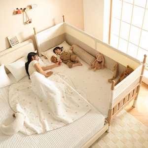 Giường trẻ em gỗ gấp gọn cao cấp, chắc chắn, có thanh chắn nhai, làm từ gỗ nguyên khối - Product Image 6