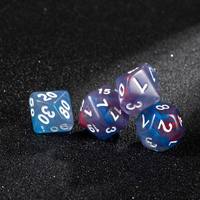 Coffret de dés pour joueurs, en acrylique solide haute transparence, 7 tailles, dés polyédriques pour DND, jeux de rôle de table, jeux de société