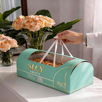 Boîte à Desserts Personnalisée de Haute Qualité en Papier Alimentaire avec Poignée pour Chocolats, Gâteaux, Pains et Pâtisseries – Emballage Cadeau pour Boulangerie