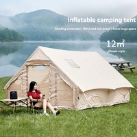 Tente de camping gonflable familiale sur mesure, grande taille, portable, pliable, en tissu Oxford, vente chaude, logo personnalisé, motif personnalisé, fabricant direct
