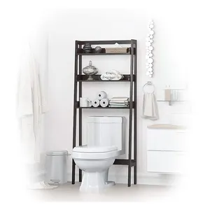 3- Tier Mensola del Bagno Risparmiatore Dello Spazio Sopra Il Wc Cremagliera Bagno Angolo Del Basamento Dell'organizzatore di Immagazzinaggio Mobiletto del Bagno Torre Scaffale