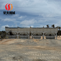 Centrale à béton fixe HZS90 de 90 m3/h avec convoyeur à bande et silo à ciment certifiée CE pour la construction