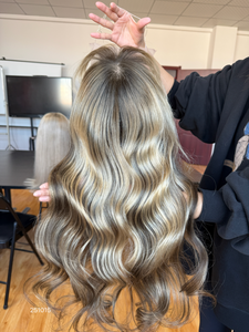 Nuevo Topper de Cabello Virgen Italiano con Encaje 8*8, Hecho a Mano, Base de Seda, Ondulado, para Mujeres Blancas, Llegada 2024 - Product Image 2