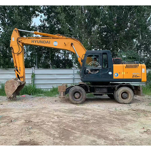 Excavadora de cadenas de 21 toneladas Hyundai 210W-7 usada en venta con motor original, caja de cambios y bomba para inspección por video - Product Image 1