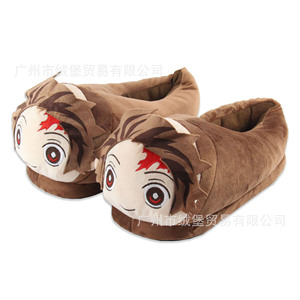 <span class=keywords><strong>Kimetsu</strong></span> <span class=keywords><strong>No</strong></span> <span class=keywords><strong>Yaiba</strong></span> Tanjirou Rengoku Kyoujurou  Kawaii Mignon Cosplay Party Animal Pantoufles en peluche Gants - Product Image 2