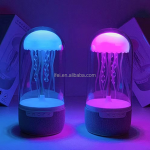Jellyfish <span class=keywords><strong>Lava</strong></span> Light Up Lamp Speaker Portable Color Changing Speaker Box Best Loud BT Speaker para niños - Product Image 1
