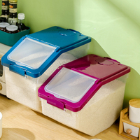 Seau à riz en sésame, cuisine ménagère, multifonctionnel, anti-insectes et anti-humidité, boîte de rangement pour riz scellée