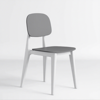 Chaise de salle à manger moderne en plastique épaissi, simple et créative, empilable, démontable, pour la maison et la restauration, avec dossier
