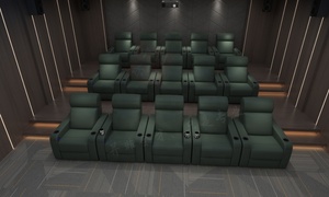 Sofá pequeño eléctrico de cuero Napa de grano superior, sillón reclinable para teatro, gran oferta, asientos reclinables para cine en casa con luz Led - Product Image 4
