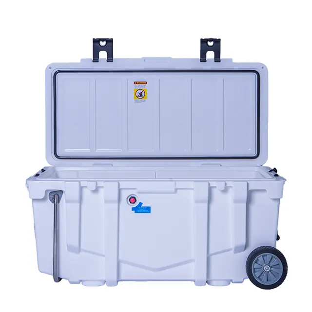 QIBU 20QT piknik taşınabilir PU köpük saklama kutuları kamp buz göğüs yalıtımlı itme sepeti teslimat plastik buz soğutma kutusu
