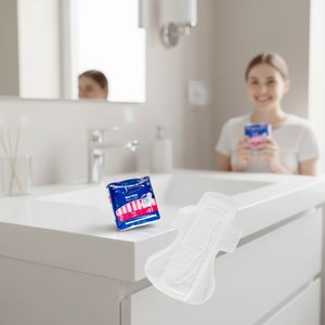 Serviettes hygiéniques ultra-fines respirantes non tissées pour femmes, surface douce et sèche, absorption rapide, <span class=keywords><strong>protection</strong></span> contre les fuites toute la journée - Product Image 2