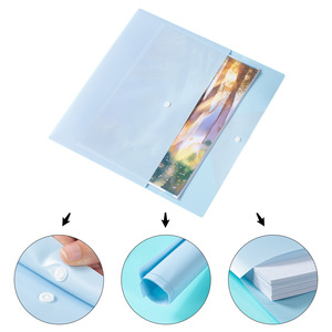 A4 A5 nhựa sinh viên văn phòng phẩm túi tài liệu màu rắn sơn dầu hợp đồng thư mục tập tin <span class=keywords><strong>PP</strong></span> với nút chụp - Product Image 5