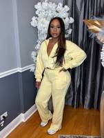 Ensemble de survêtement 2 pièces tendance pour femme 2027 : sweat à capuche demi-zip et pantalon large – Tenue décontractée