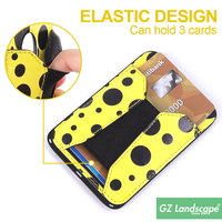 Dompet Ponsel Magnetik Polka Dot dengan Kantong Kartu Elastis dan Tali Mini Anti Maling, Tempat Kartu Ponsel dari Kulit PU