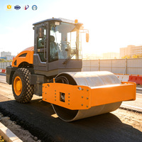 Rouleau compresseur vibrant à double tambour robuste de 16 tonnes, haute efficacité, avec moteur et pompe pour les infrastructures