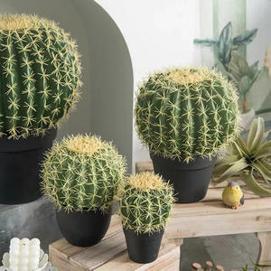 Simulación <span class=keywords><strong>de</strong></span> cactus carnoso planta tropical bonsái decoración interior <span class=keywords><strong>del</strong></span> hogar planta verde en maceta simulación planta verde bonsái - Product Image 4
