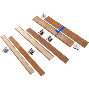 Double mèches en bois pour la fabrication de bougies, mèches en bois avec base métallique - Product Image 6